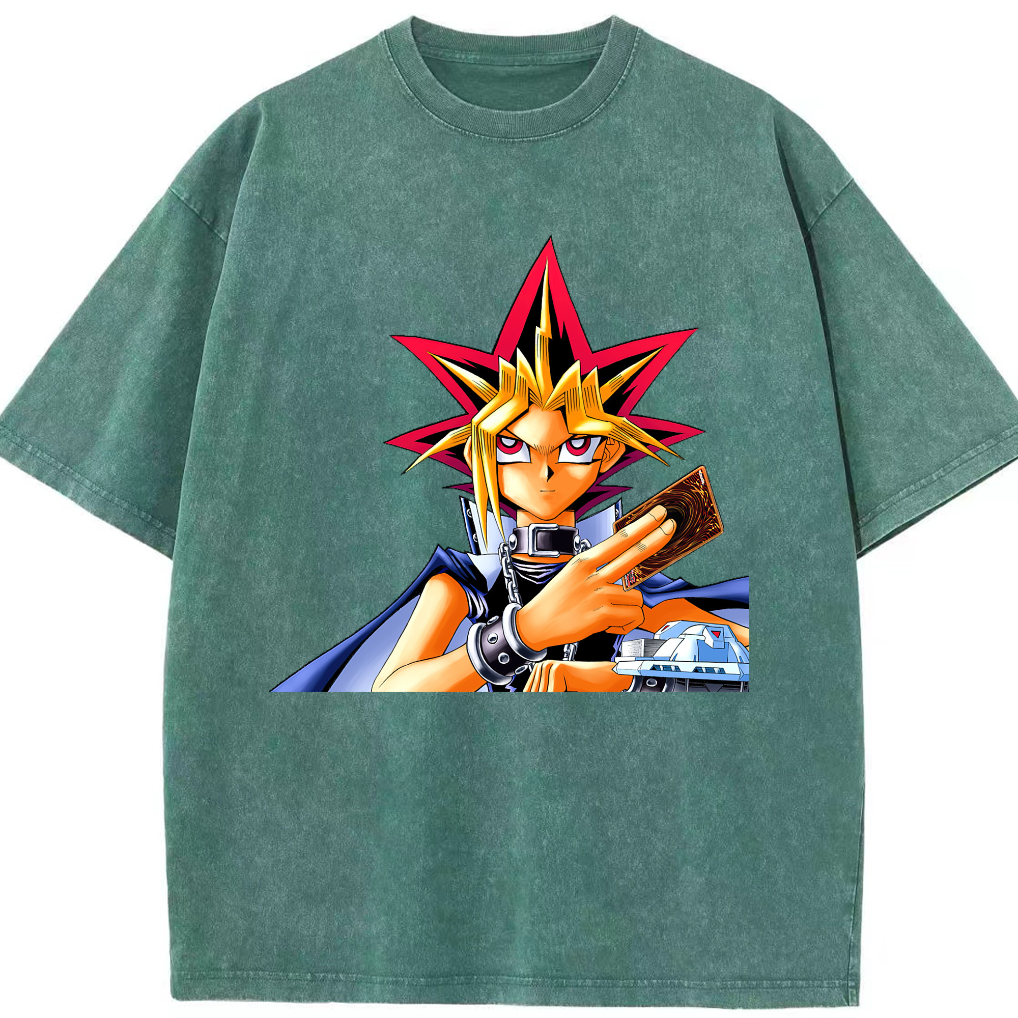 （画像用） 遊☆戯☆王 Yu-Gi-Oh! 綿100% ヴィンテージ風 半袖Tシャツ（フロントプリント）